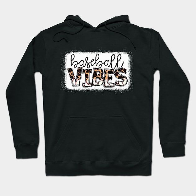 Baseball Vibes Leopard Shirt Baseball Mom Hoodie by Wonder man 